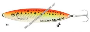 Grizzly Salar Gr. M 130mm orange / gelb / silber mit schwarzen Punkten