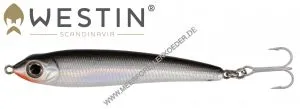 Seatrout Wobbler 84mm 13g Canned Sardine , schwarz / silber