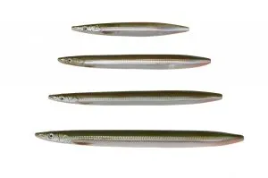 Savage Gear 3D Line Thru Sandeel 85 mm 11 g Black & Red UV