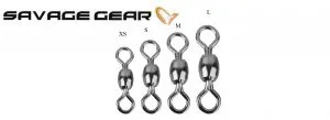 Savage Gear Black Nickel Swivel Größe S 33 kg