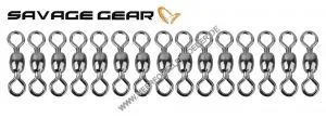 Savage Gear Black Nickel Swivel Größe M 38 kg