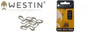 Westin Sprengringe Oval 6mm (4x8 mm) 27 kg Black Nickel