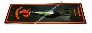 Uistin Wobbler 85mm 20g gelb/gold/blau chrom