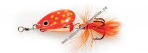 Kinetic Frille Spinner Gr.2 8,5g 48mm kupfer / fluo rot mit Reizfeder
