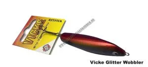Vicke Wobbler Glitter 15g Rot/gold/silber glitter