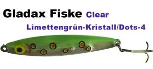 CLEAR-Wobbler -75mm 16g Fluo Gr&uuml;n/Transparent mit roten P