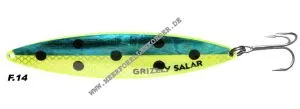 Grizzly Salar Gr. L 150mm blau Reflex / fluogelb mit schwarzen Punkten