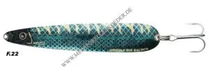 Grizzly Big Salmon 150mm schwarz / silber / t&uuml;rkis