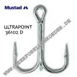 Mustad Ultrapoint Drillingshaken silber 10 Stück Gr.6