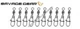 Savage Gear EggSnap Swivel Größe S 22 kg , Wirbel mit Federstahl Einhänger und großem runden Auge
