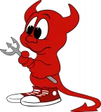 Gladsax Snaps Blinker - 25g - Rot mit schwarzen Punkten Red Devil