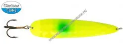 Gladsax ISMO Magnum 150mm fluo gelb / gr&uuml;ner Punkt auf Kupfer Platte