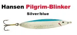 Pilgrim-Blinker 77 mm 14 g silver/blue , blau/silber