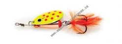 Kinetic Frille Spinner Gr.2 8,5g 48mm kupfer / fluo gelb mit Reizfeder