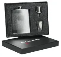 Eiger Flachmann Set mit Trichter und 4 Bechern