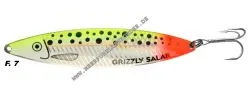 Grizzly Salar Gr. L 150mm fluogelb / weiss mit fluorotem Schwanz 2808