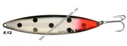 Grizzly Salar Gr. M 130mm schwarz / weiss mit rotem Schwanz und schwarzen Punkten